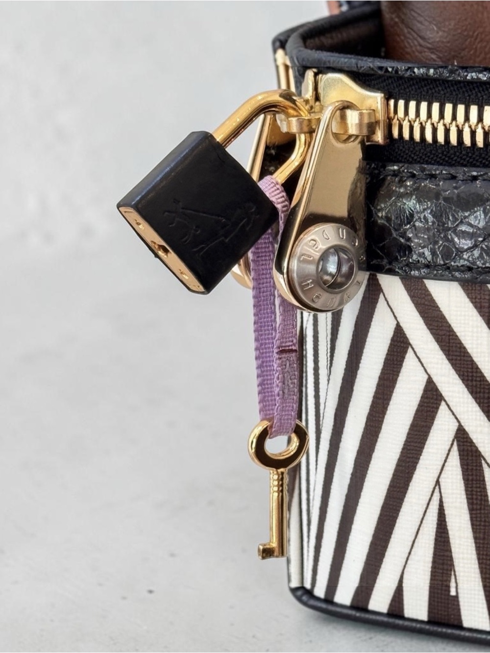 New York Icon Henri Bendel W57th Street Train Case in Disturbed Pattern - Picture 9 of 15